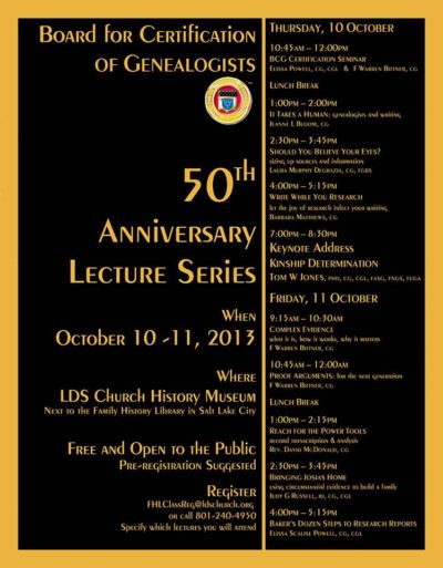 BCG 50thAnniversary LectureSchedule